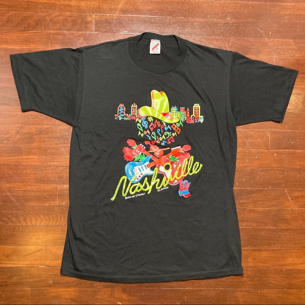 Vintage Jerzees Single Stitch Nashville Tennessee Mens T Shirt